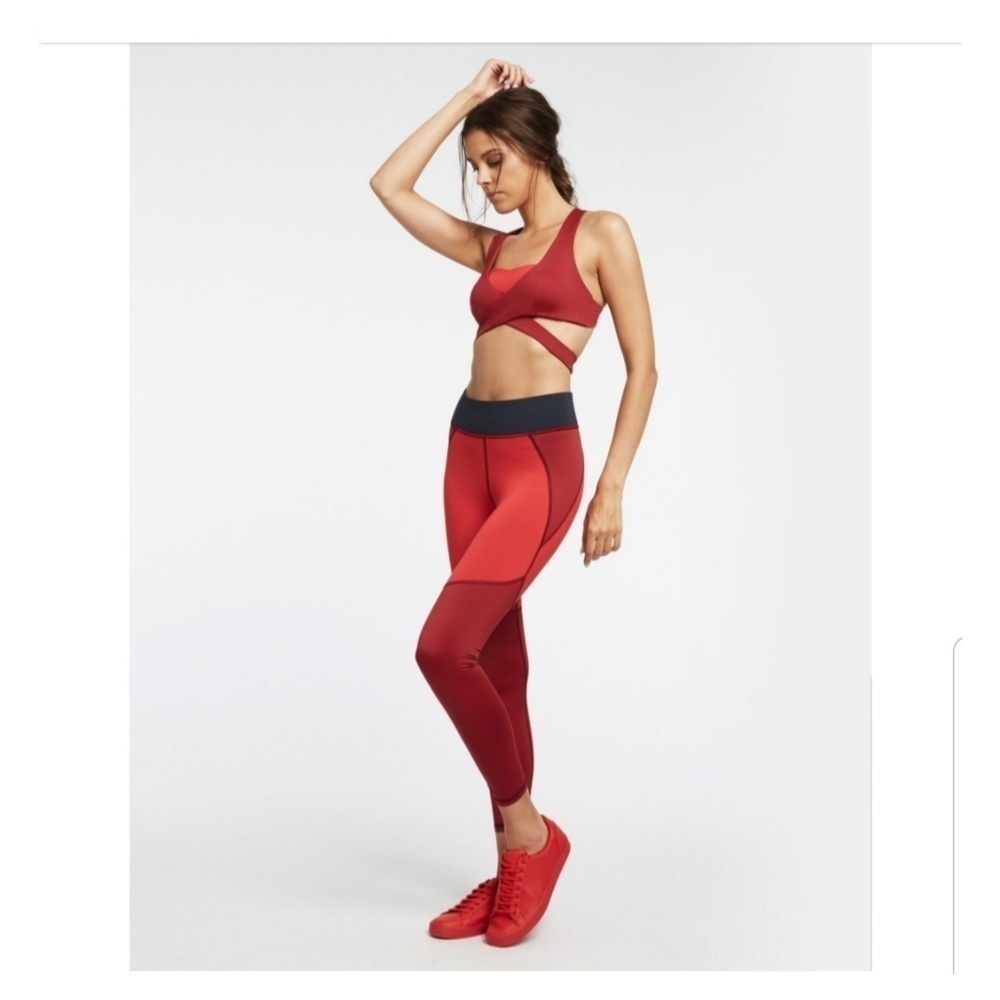 MICHI Red Sculpt High-Waist Leggings